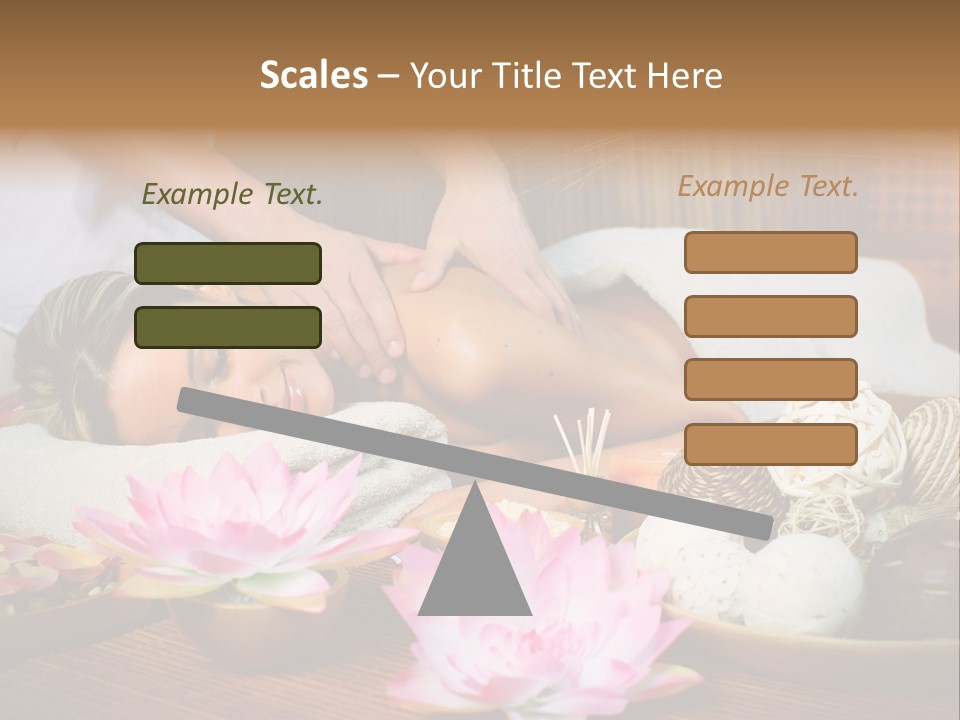 A Woman Getting A Back Massage At A Spa PowerPoint Template