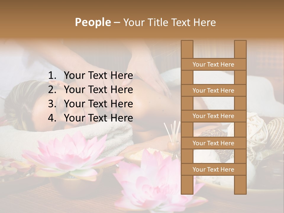 A Woman Getting A Back Massage At A Spa PowerPoint Template