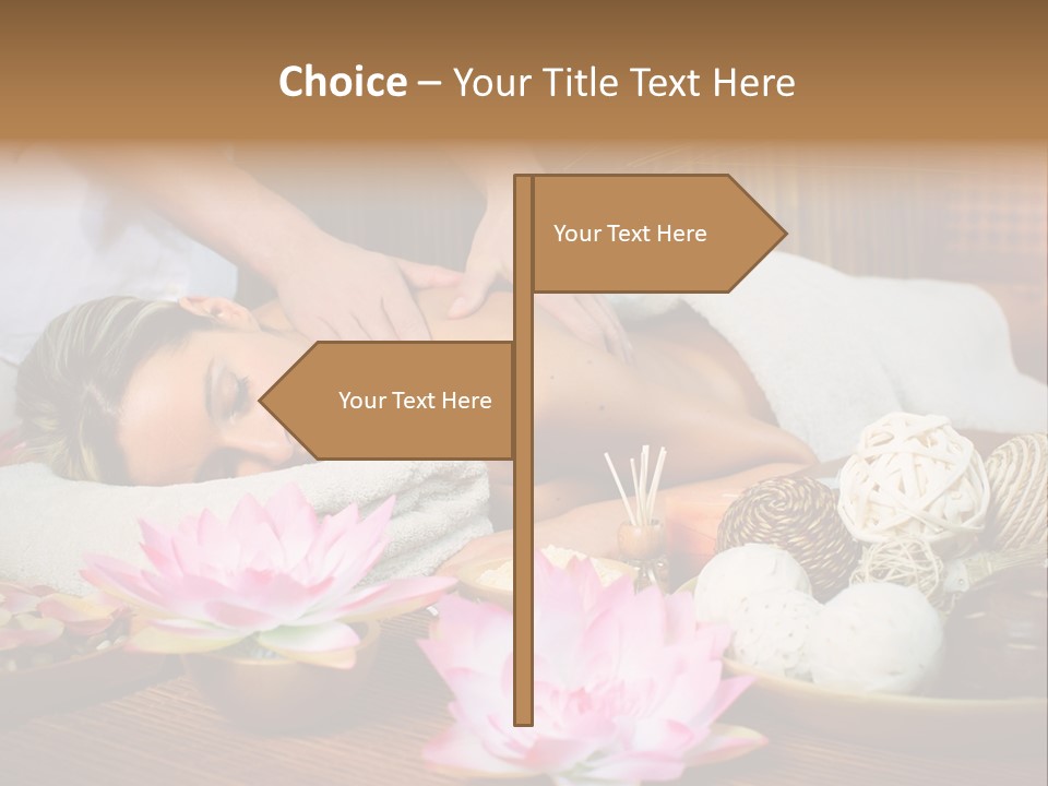 A Woman Getting A Back Massage At A Spa PowerPoint Template