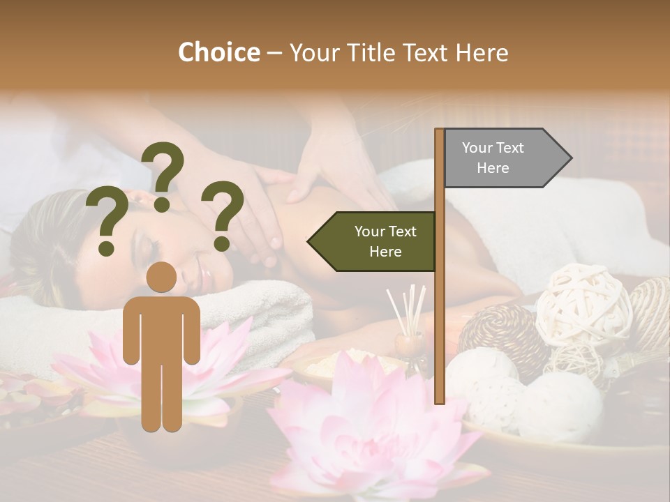 A Woman Getting A Back Massage At A Spa PowerPoint Template