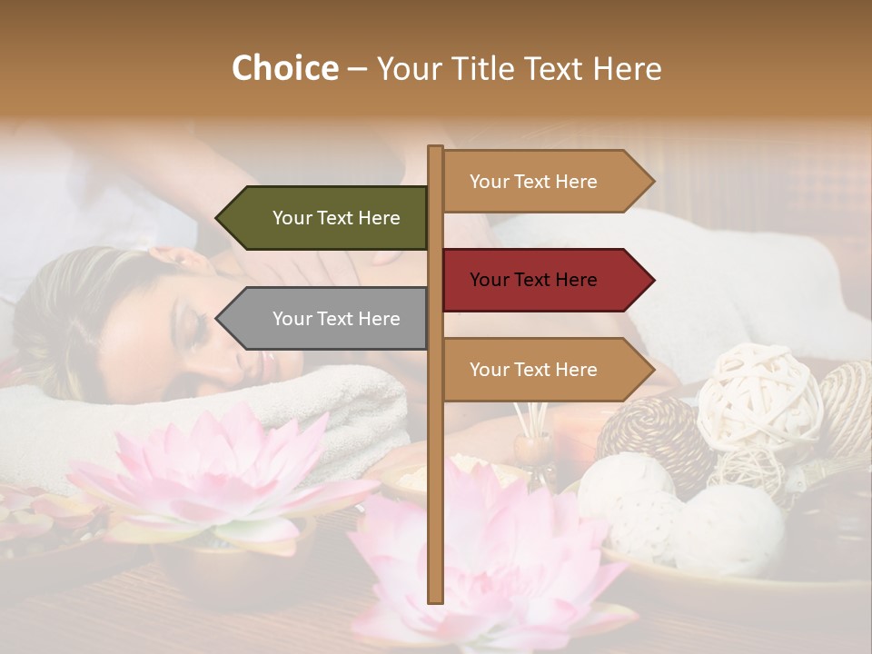 A Woman Getting A Back Massage At A Spa PowerPoint Template