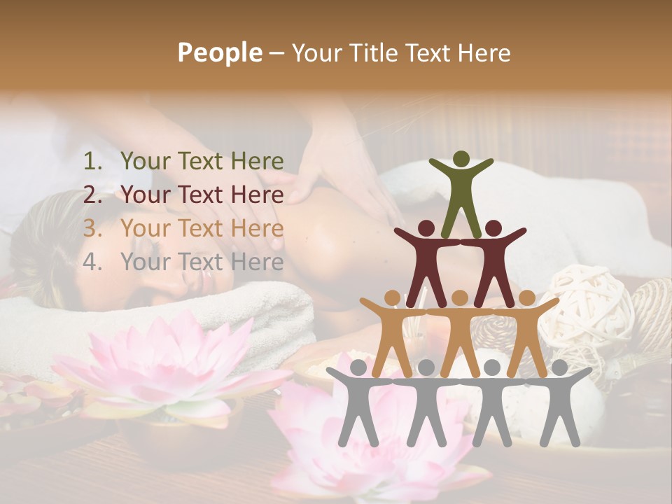 A Woman Getting A Back Massage At A Spa PowerPoint Template
