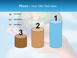 A Person Holding A Small Globe In Their Hand PowerPoint Template