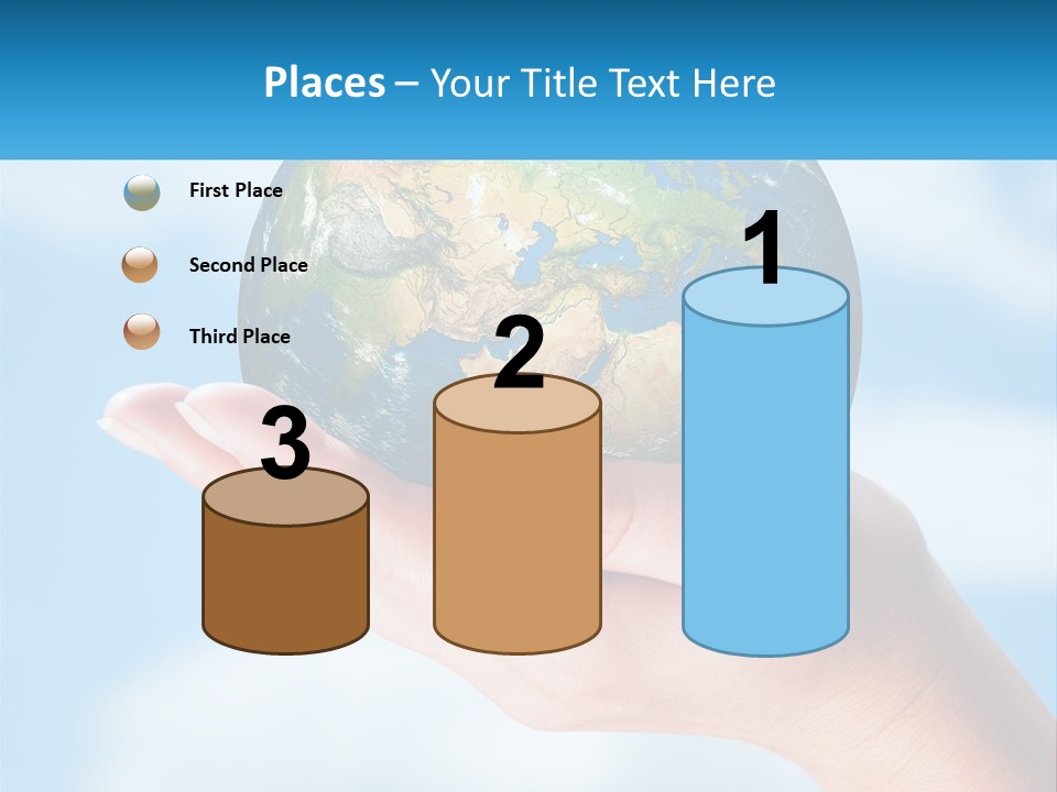 A Person Holding A Small Globe In Their Hand PowerPoint Template