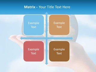 A Person Holding A Small Globe In Their Hand PowerPoint Template