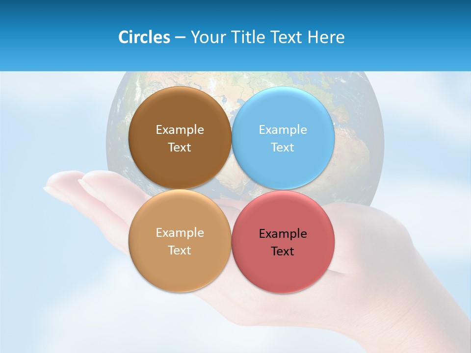 A Person Holding A Small Globe In Their Hand PowerPoint Template