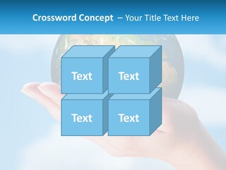 A Person Holding A Small Globe In Their Hand PowerPoint Template