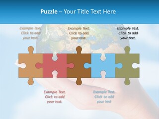 A Person Holding A Small Globe In Their Hand PowerPoint Template