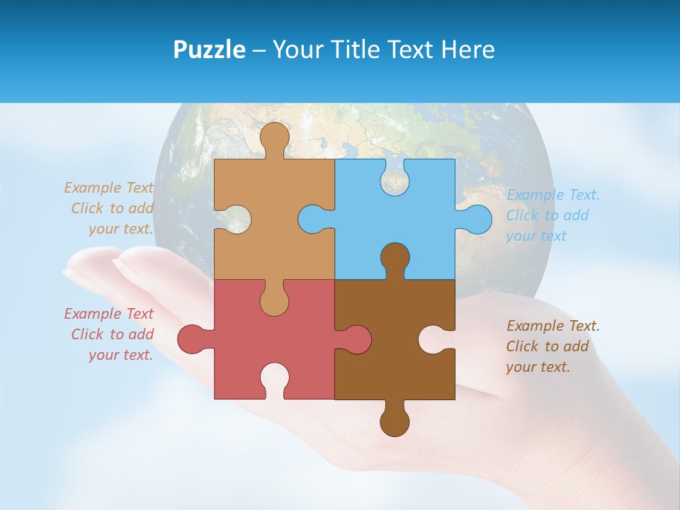 A Person Holding A Small Globe In Their Hand PowerPoint Template