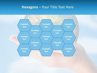 A Person Holding A Small Globe In Their Hand PowerPoint Template