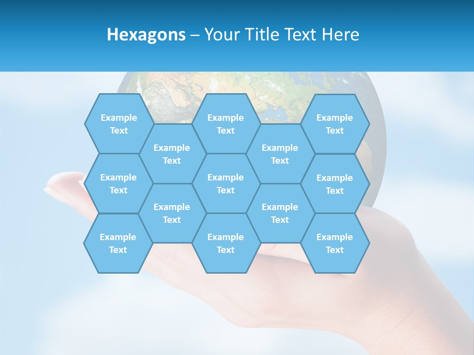 A Person Holding A Small Globe In Their Hand PowerPoint Template