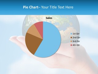 A Person Holding A Small Globe In Their Hand PowerPoint Template