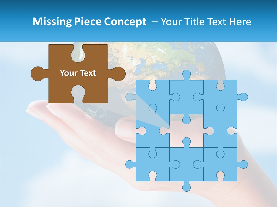 A Person Holding A Small Globe In Their Hand PowerPoint Template