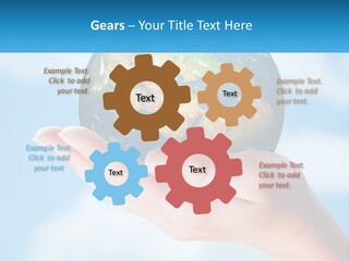 A Person Holding A Small Globe In Their Hand PowerPoint Template