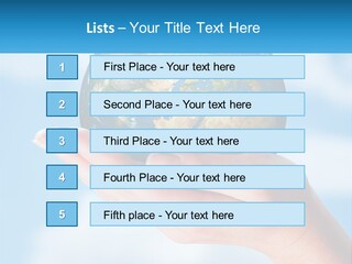 A Person Holding A Small Globe In Their Hand PowerPoint Template