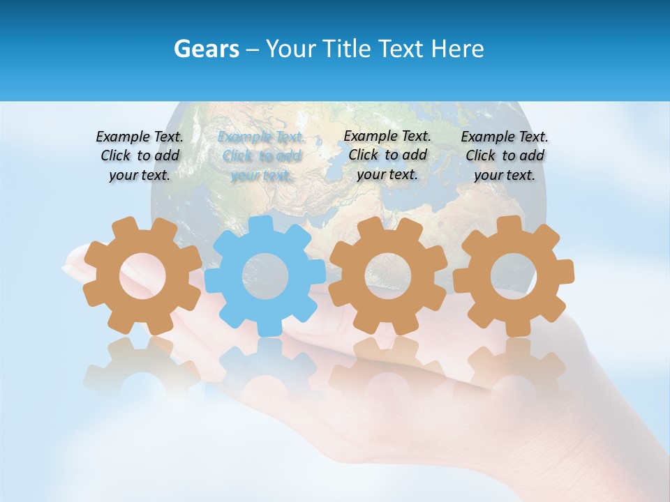 A Person Holding A Small Globe In Their Hand PowerPoint Template