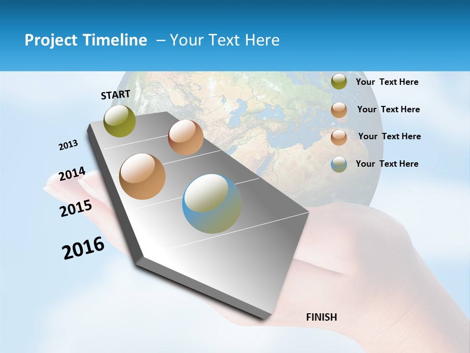 A Person Holding A Small Globe In Their Hand PowerPoint Template