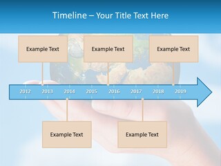 A Person Holding A Small Globe In Their Hand PowerPoint Template