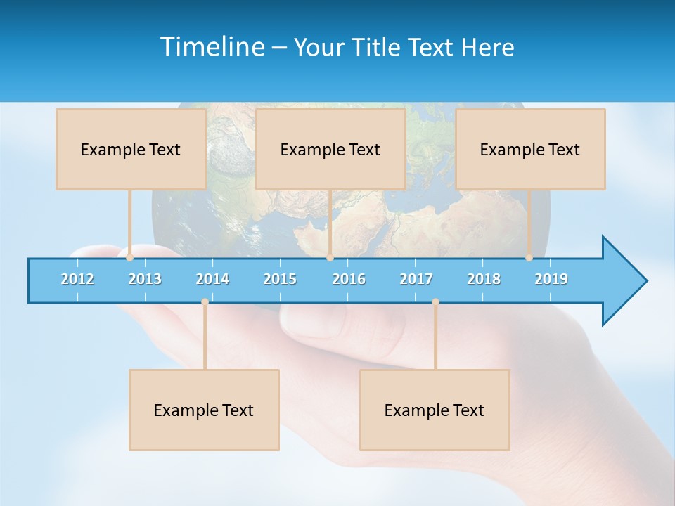 A Person Holding A Small Globe In Their Hand PowerPoint Template