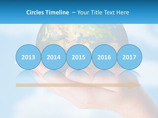 A Person Holding A Small Globe In Their Hand PowerPoint Template