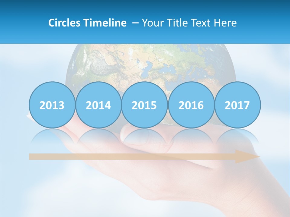 A Person Holding A Small Globe In Their Hand PowerPoint Template