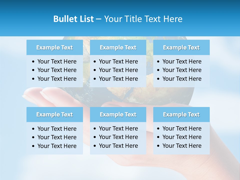 A Person Holding A Small Globe In Their Hand PowerPoint Template