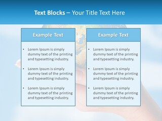 A Person Holding A Small Globe In Their Hand PowerPoint Template