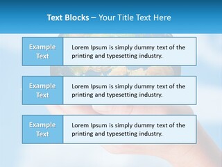A Person Holding A Small Globe In Their Hand PowerPoint Template