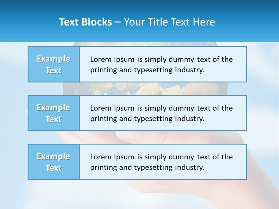 A Person Holding A Small Globe In Their Hand PowerPoint Template