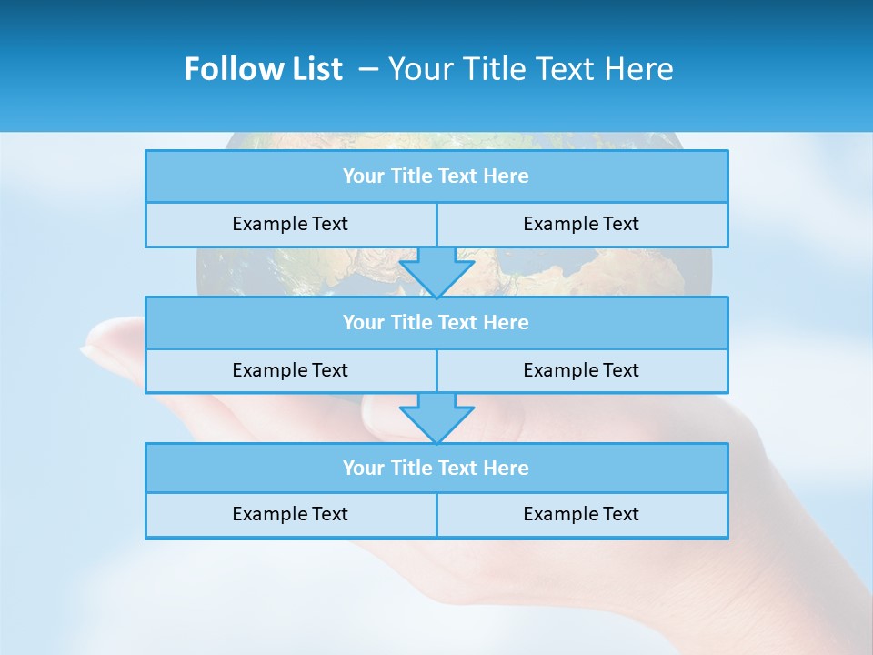 A Person Holding A Small Globe In Their Hand PowerPoint Template
