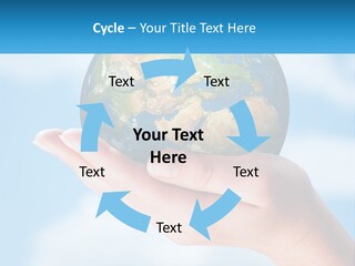 A Person Holding A Small Globe In Their Hand PowerPoint Template