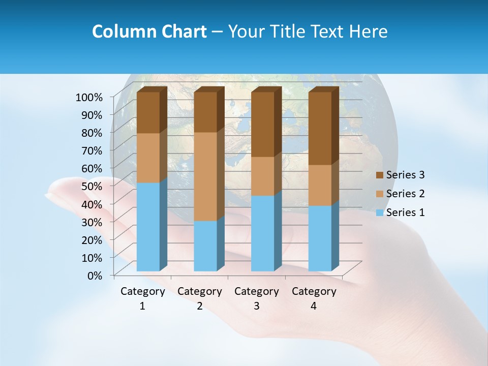 A Person Holding A Small Globe In Their Hand PowerPoint Template