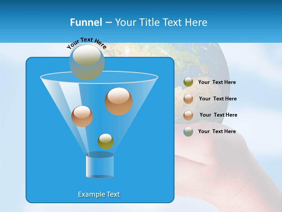 A Person Holding A Small Globe In Their Hand PowerPoint Template
