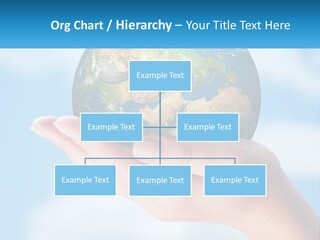 A Person Holding A Small Globe In Their Hand PowerPoint Template