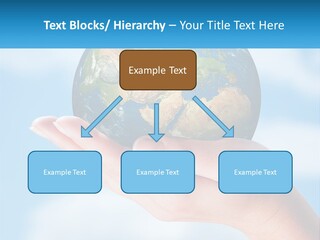 A Person Holding A Small Globe In Their Hand PowerPoint Template