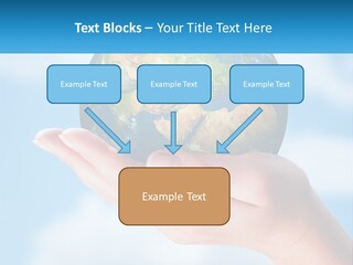 A Person Holding A Small Globe In Their Hand PowerPoint Template