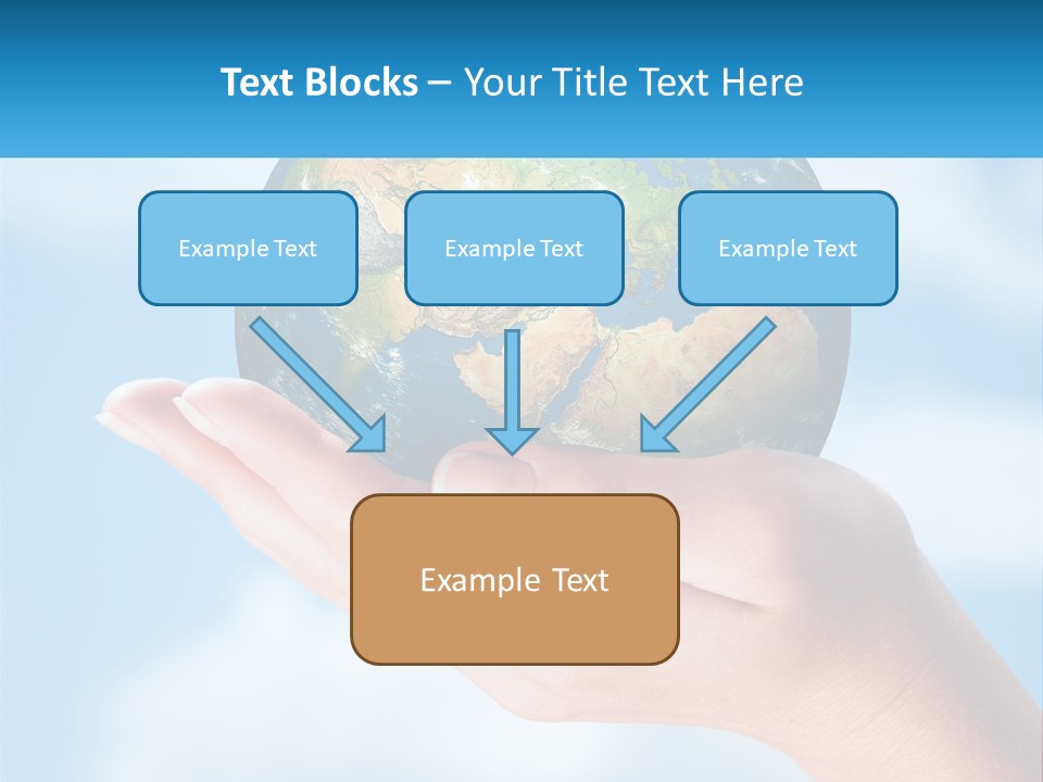 A Person Holding A Small Globe In Their Hand PowerPoint Template