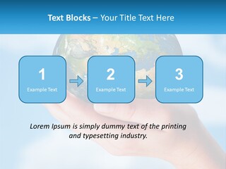A Person Holding A Small Globe In Their Hand PowerPoint Template