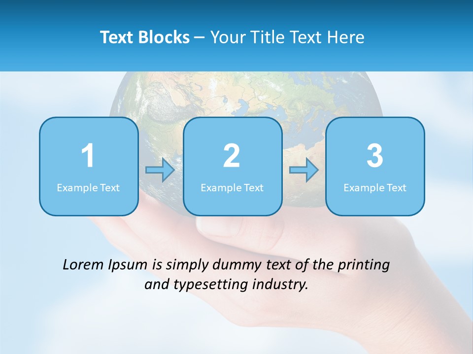 A Person Holding A Small Globe In Their Hand PowerPoint Template