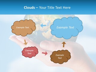 A Person Holding A Small Globe In Their Hand PowerPoint Template
