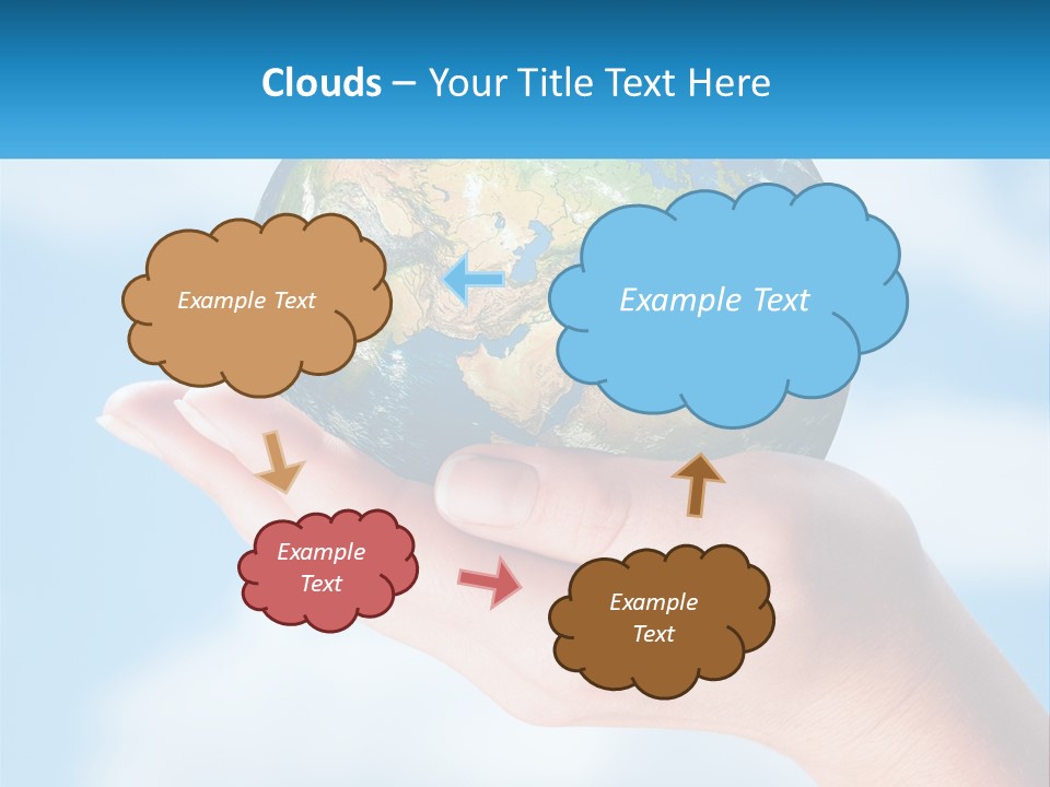 A Person Holding A Small Globe In Their Hand PowerPoint Template