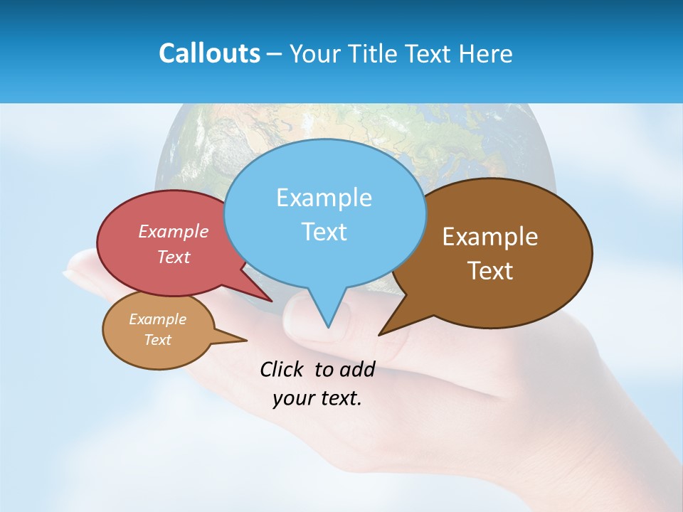 A Person Holding A Small Globe In Their Hand PowerPoint Template