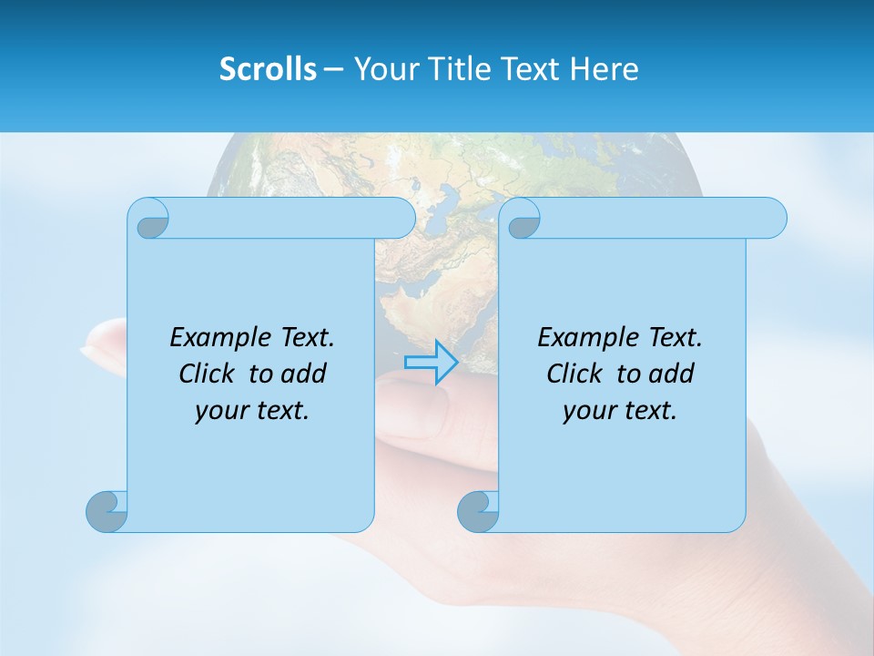 A Person Holding A Small Globe In Their Hand PowerPoint Template
