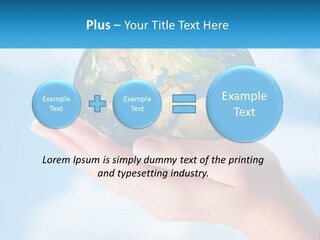 A Person Holding A Small Globe In Their Hand PowerPoint Template