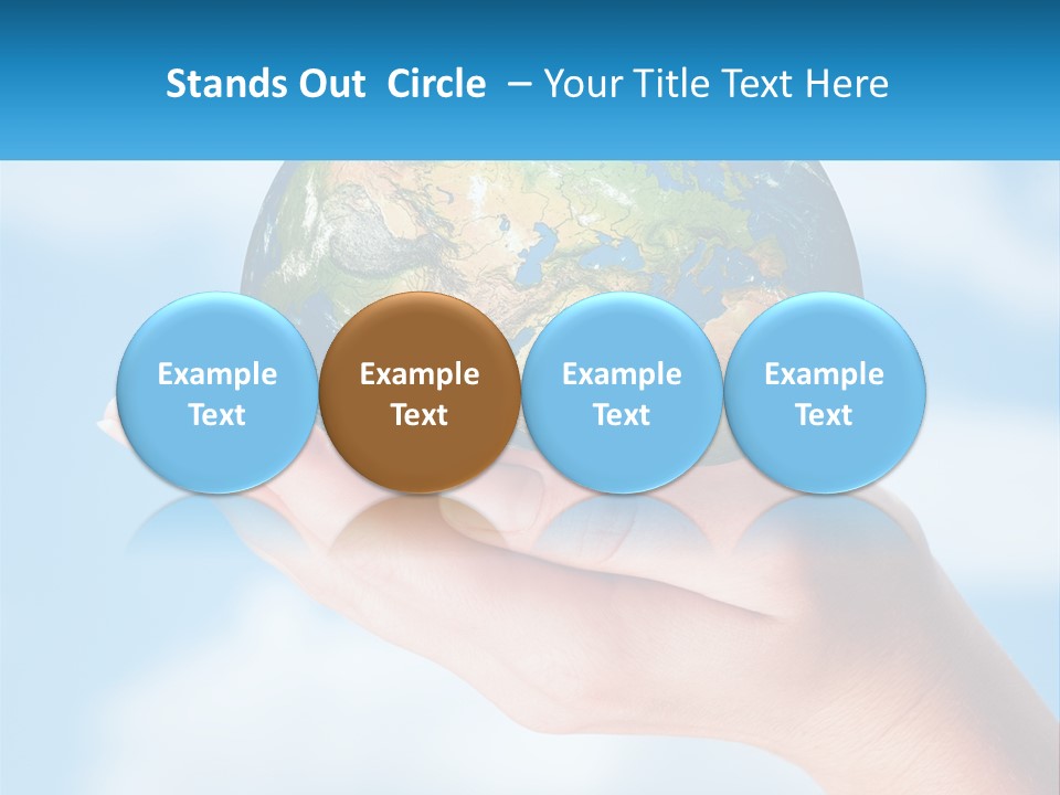 A Person Holding A Small Globe In Their Hand PowerPoint Template