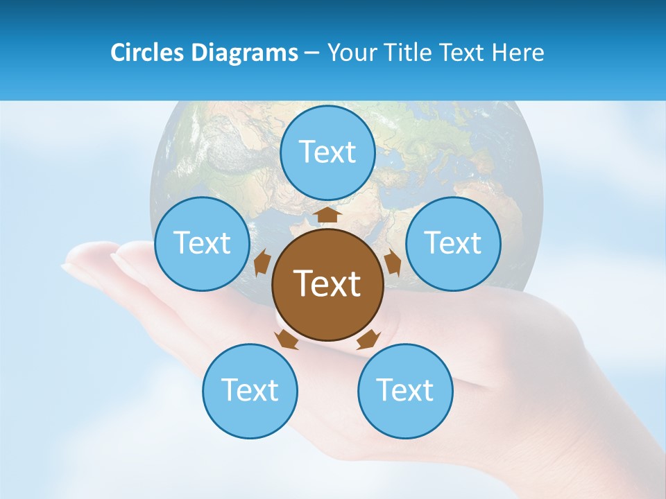 A Person Holding A Small Globe In Their Hand PowerPoint Template