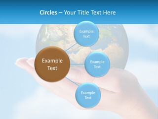 A Person Holding A Small Globe In Their Hand PowerPoint Template