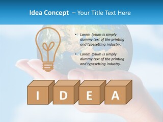 A Person Holding A Small Globe In Their Hand PowerPoint Template