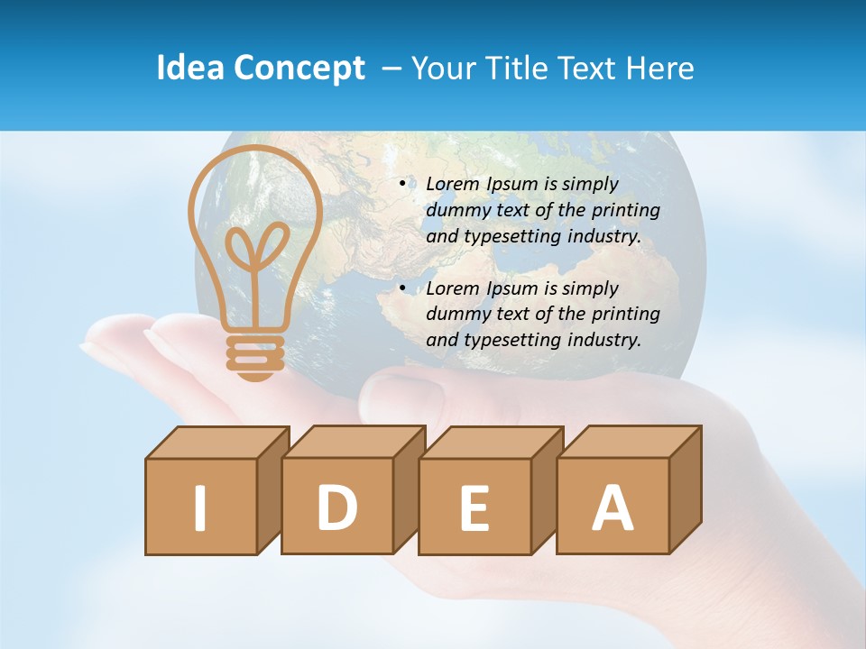 A Person Holding A Small Globe In Their Hand PowerPoint Template