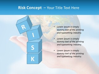 A Person Holding A Small Globe In Their Hand PowerPoint Template